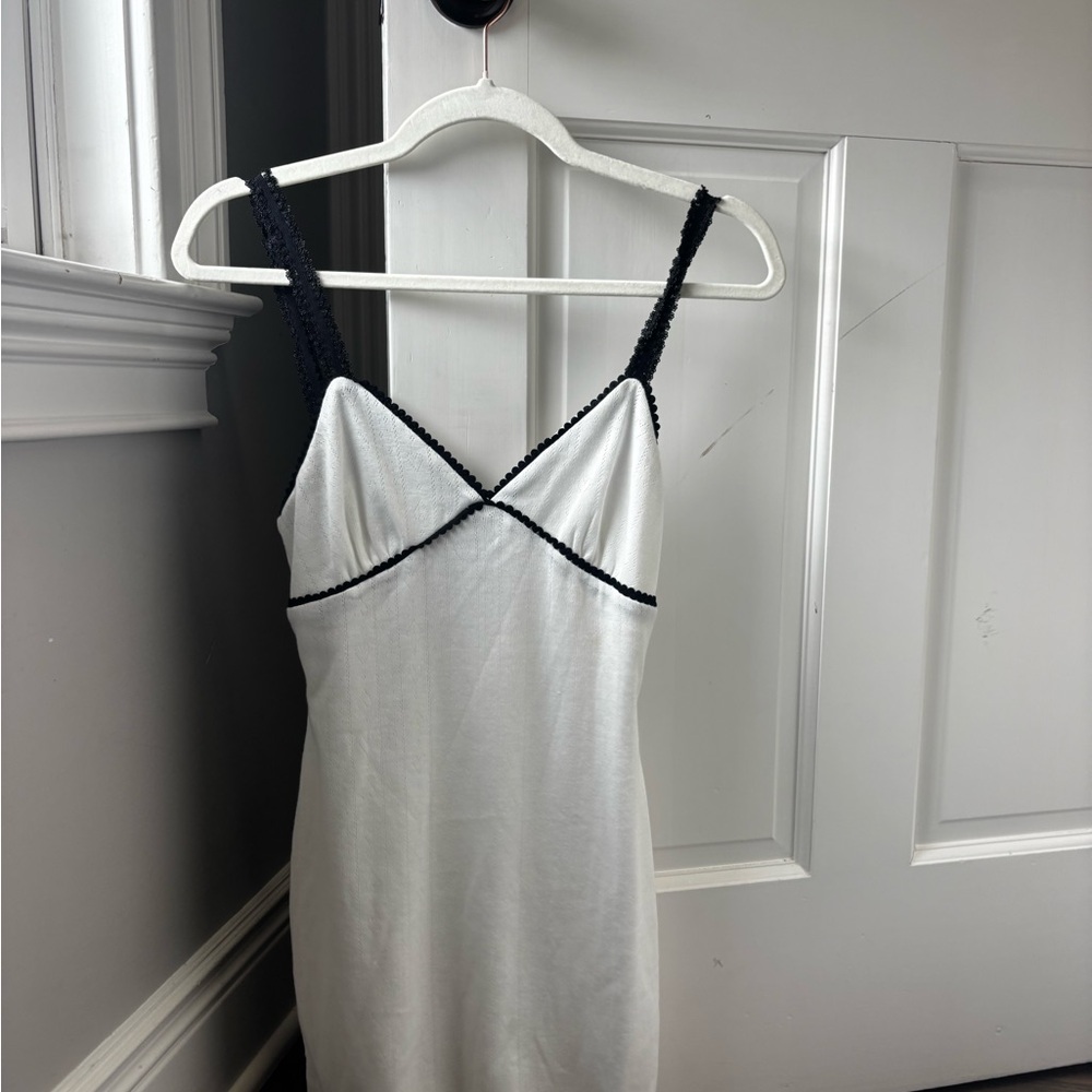 White and Black Women's Slip - Sky to Moon